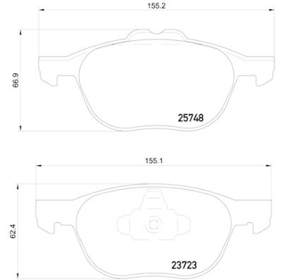 Set di 4 pastiglie freno BREMBO P 24 158
