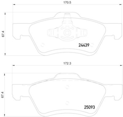 Set di 4 pastiglie freno BREMBO P 24 159
