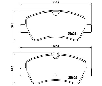 Set di 4 pastiglie freno BREMBO P 24 160