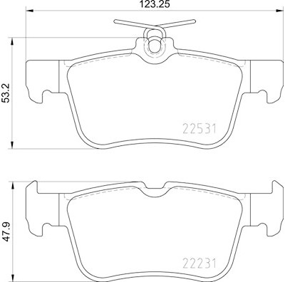 Set di 4 pastiglie freno BREMBO P 24 175