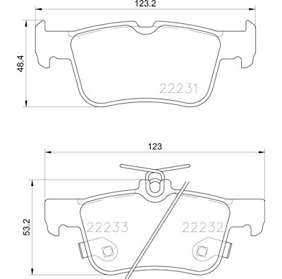 Set di 4 pastiglie freno BREMBO P 24 201