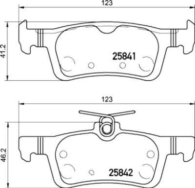 Set di 4 pastiglie freno BREMBO P 24 204