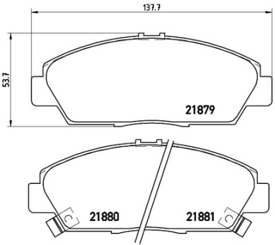 Set di 4 pastiglie freno BREMBO P 28 021