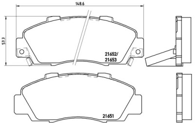 Set di 4 pastiglie freno BREMBO P 28 026