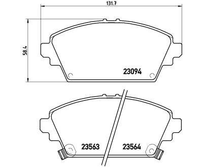Set di 4 pastiglie freno BREMBO P 28 029