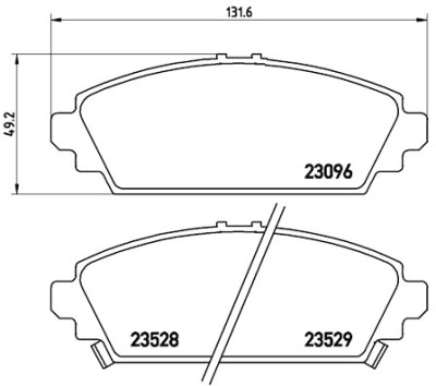 Set di 4 pastiglie freno BREMBO P 28 031