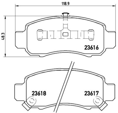 Set di 4 pastiglie freno BREMBO P 28 033