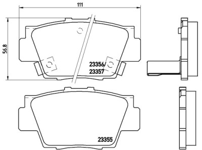 Set di 4 pastiglie freno BREMBO P 28 040