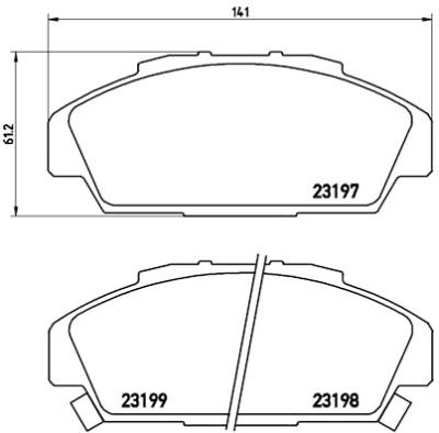 Set di 4 pastiglie freno BREMBO P 28 041
