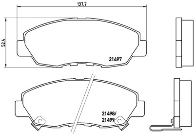 Set di 4 pastiglie freno BREMBO P 28 042