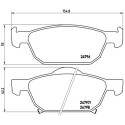 Set di 4 pastiglie freno BREMBO P 28 044
