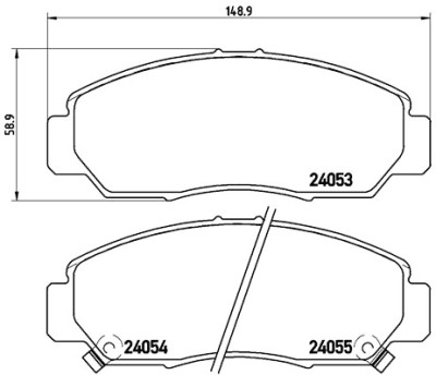 Set di 4 pastiglie freno BREMBO P 28 047
