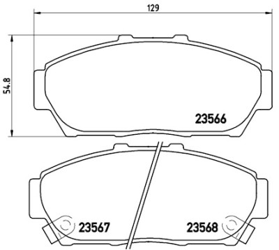 Set di 4 pastiglie freno BREMBO P 28 048