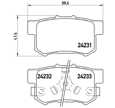 Set di 4 pastiglie freno BREMBO P 28 051