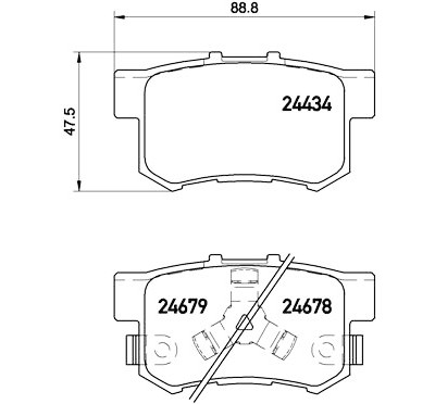 Set di 4 pastiglie freno BREMBO P 28 061