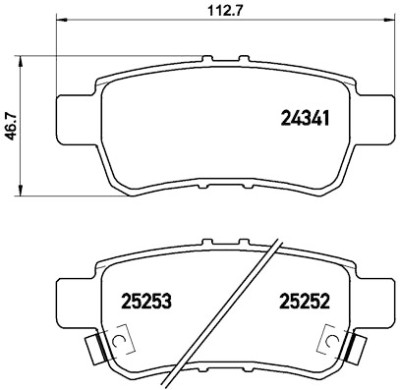 Set di 4 pastiglie freno BREMBO P 28 062