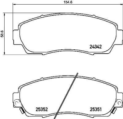 Set di 4 pastiglie freno BREMBO P 28 068