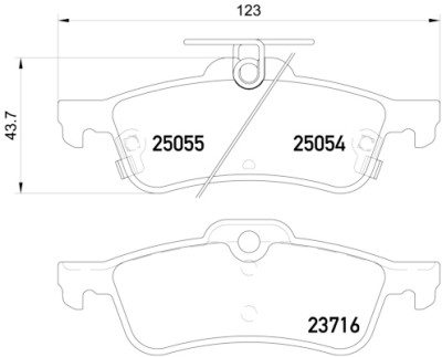 Set di 4 pastiglie freno BREMBO P 28 070