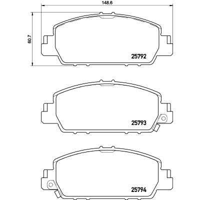 Set di 4 pastiglie freno BREMBO P 28 077