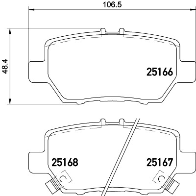 Set di 4 pastiglie freno BREMBO P 28 078