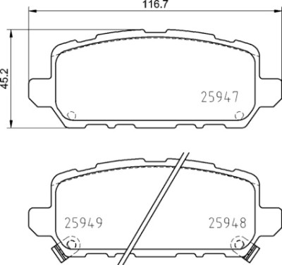 Set di 4 pastiglie freno BREMBO P 28 090