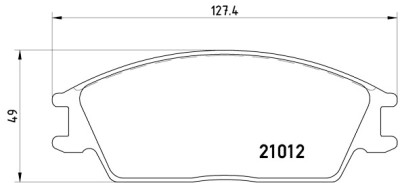 Set di 4 pastiglie freno BREMBO P 30 001