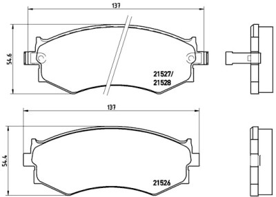 Set di 4 pastiglie freno BREMBO P 30 002