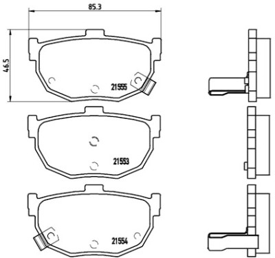 Set di 4 pastiglie freno BREMBO P 30 003