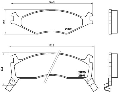 Set di 4 pastiglie freno BREMBO P 30 006