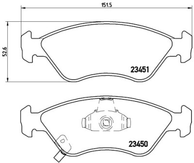Set di 4 pastiglie freno BREMBO P 30 007