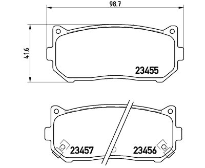 Set di 4 pastiglie freno BREMBO P 30 008