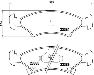 Set di 4 pastiglie freno BREMBO P 30 009