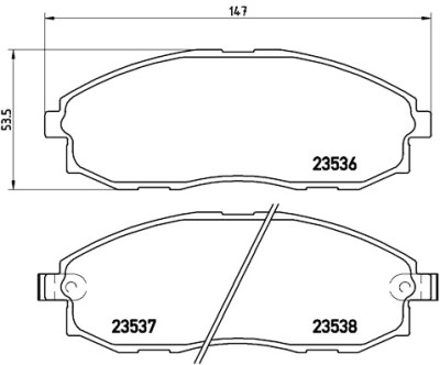 Set di 4 pastiglie freno BREMBO P 30 010