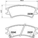 Set di 4 pastiglie freno BREMBO P 30 011