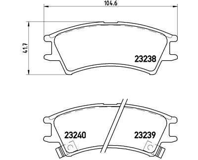 Set di 4 pastiglie freno BREMBO P 30 011