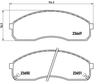 Set di 4 pastiglie freno BREMBO P 30 012