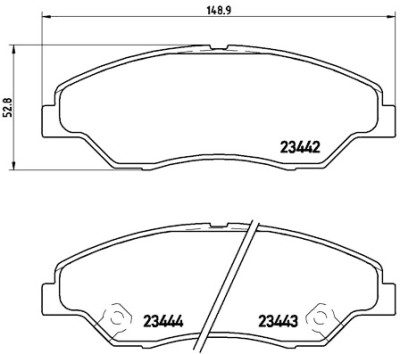Set di 4 pastiglie freno BREMBO P 30 015
