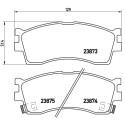Set di 4 pastiglie freno BREMBO P 30 016