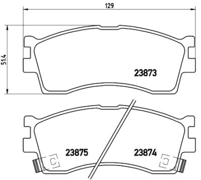 Set di 4 pastiglie freno BREMBO P 30 016