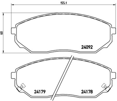 Set di 4 pastiglie freno BREMBO P 30 019