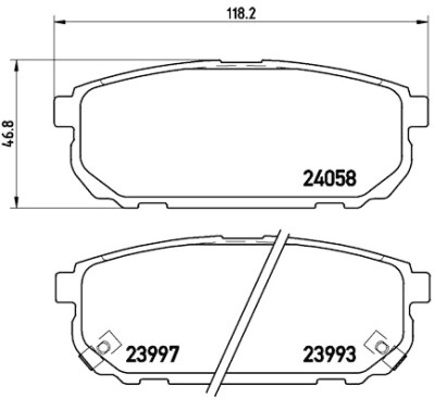 Set di 4 pastiglie freno BREMBO P 30 023