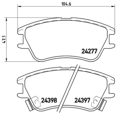 Set di 4 pastiglie freno BREMBO P 30 027