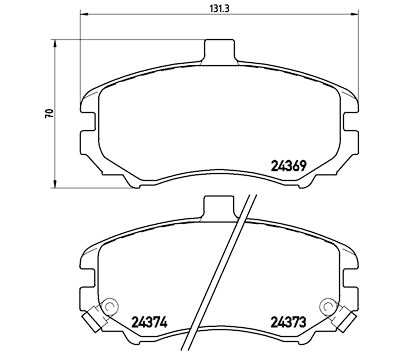 Set di 4 pastiglie freno BREMBO P 30 029