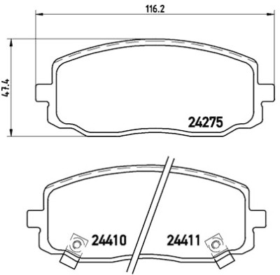 Set di 4 pastiglie freno BREMBO P 30 032