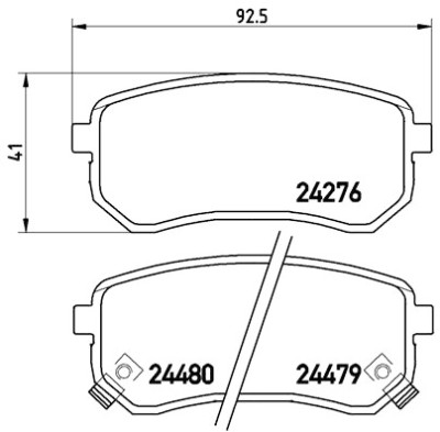 Set di 4 pastiglie freno BREMBO P 30 033