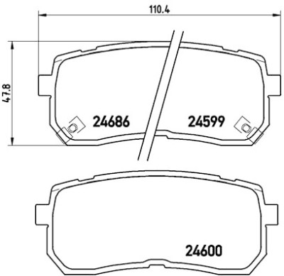Set di 4 pastiglie freno BREMBO P 30 035