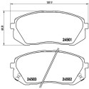 Set di 4 pastiglie freno BREMBO P 30 039