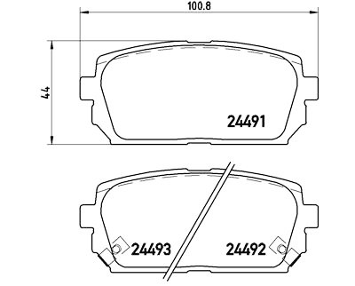 Set di 4 pastiglie freno BREMBO P 30 040