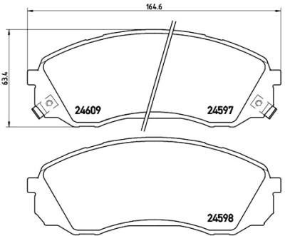 Set di 4 pastiglie freno BREMBO P 30 041