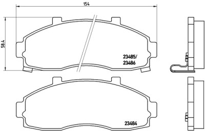Set di 4 pastiglie freno BREMBO P 30 044